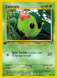 Caterpie, Neo Discovery #53, Pokémon TCG card