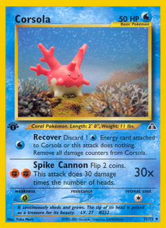 Corsola, Neo Discovery #37, Pokémon TCG card