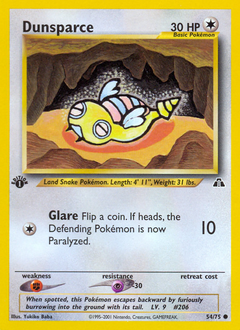 Dunsparce, Neo Discovery #54, Pokémon TCG card