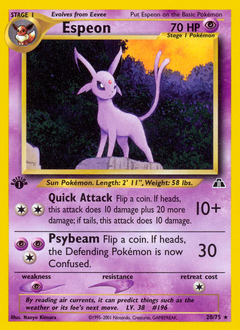 Espeon, Neo Discovery #20, Pokémon TCG card