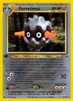 Forretress, Neo Discovery #21, Pokémon TCG card