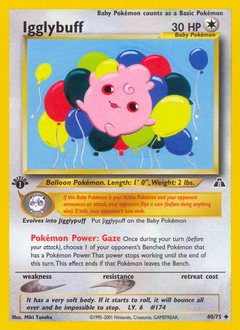 Igglybuff, Neo Discovery #40, Pokémon TCG card