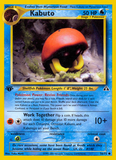 Kabuto, Neo Discovery #56, Pokémon TCG card
