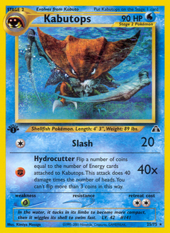 Kabutops, Neo Discovery #25, Pokémon TCG card