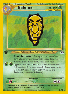 Kakuna, Neo Discovery #41, Pokémon TCG card