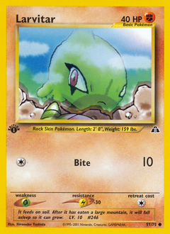 Larvitar, Neo Discovery #57, Pokémon TCG card