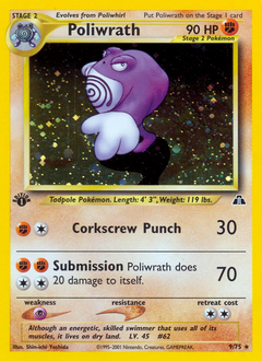 Poliwrath, Neo Discovery #9, Pokémon TCG card