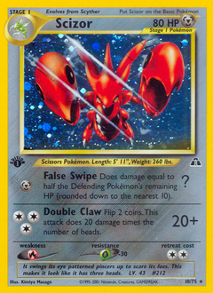 Scizor, Neo Discovery #10, Pokémon TCG card