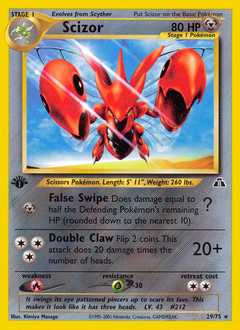 Scizor, Neo Discovery #29, Pokémon TCG card