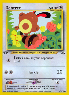 Sentret, Neo Discovery #63, Pokémon TCG card