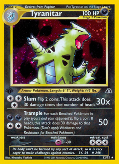 Tyranitar, Neo Discovery #12, Pokémon TCG card
