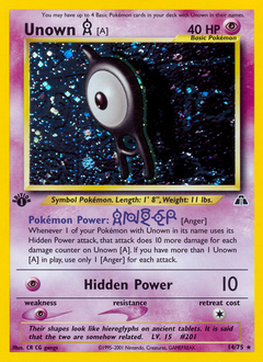 Unown [A], Neo Discovery #14, Pokémon TCG card
