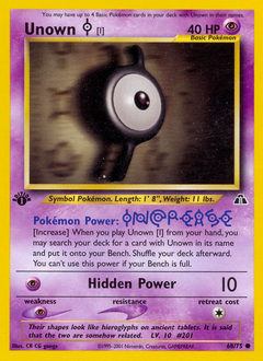 Unown [I], Neo Discovery #68, Pokémon TCG card