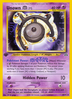 Unown [M], Neo Discovery #49, Pokémon TCG card