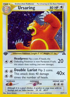 Ursaring, Neo Discovery #15, Pokémon TCG card