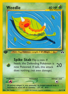 Weedle, Neo Discovery #70, Pokémon TCG card