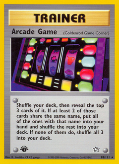 Arcade Game, Neo Genesis #83, Pokémon TCG card