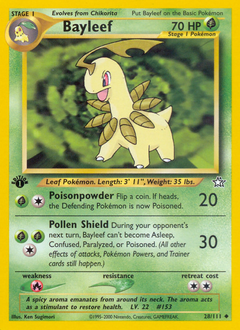 Bayleef, Neo Genesis #28, Pokémon TCG card