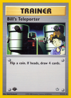 Bill's Teleporter, Neo Genesis #91, Pokémon TCG card