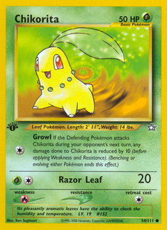 Chikorita, Neo Genesis #54, Pokémon TCG card