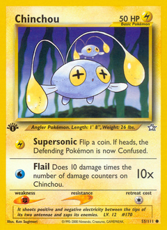 Chinchou, Neo Genesis #55, Pokémon TCG card
