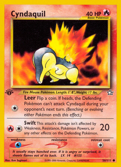 Cyndaquil, Neo Genesis #56, Pokémon TCG card
