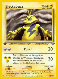 Electabuzz, Neo Genesis #33, Pokémon TCG card