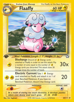 Flaaffy, Neo Genesis #34, Pokémon TCG card
