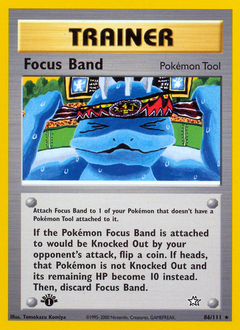 Focus Band, Neo Genesis #86, Pokémon TCG card