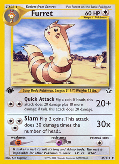 Furret, Neo Genesis #35, Pokémon TCG card