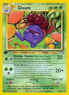 Gloom, Neo Genesis #36, Pokémon TCG card