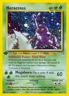 Heracross, Neo Genesis #6, Pokémon TCG card
