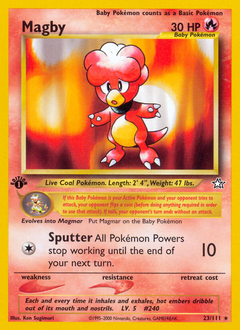 Magby, Neo Genesis #23, Pokémon TCG card