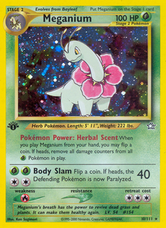 Meganium, Neo Genesis #10, Pokémon TCG card