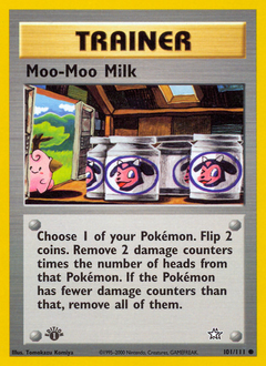 Moo-Moo Milk, Neo Genesis #101, Pokémon TCG card
