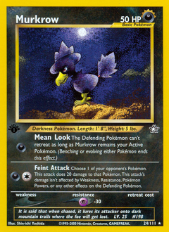 Murkrow, Neo Genesis #24, Pokémon TCG card