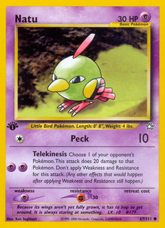 Natu, Neo Genesis #67, Pokémon TCG card
