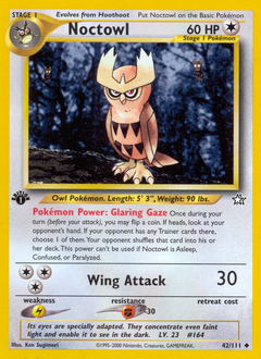 Noctowl, Neo Genesis #42, Pokémon TCG card