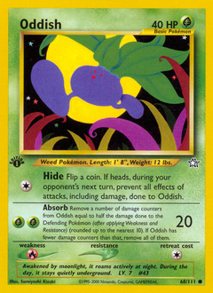 Oddish, Neo Genesis #68, Pokémon TCG card