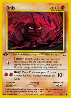 Onix, Neo Genesis #69, Pokémon TCG card