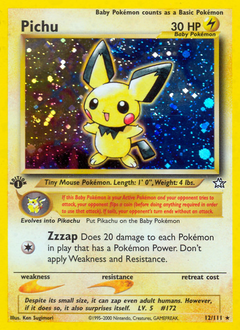 Pichu, Neo Genesis #12, Pokémon TCG card