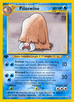 Piloswine, Neo Genesis #44, Pokémon TCG card