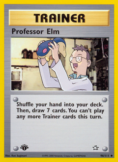 Professor Elm, Neo Genesis #96, Pokémon TCG card
