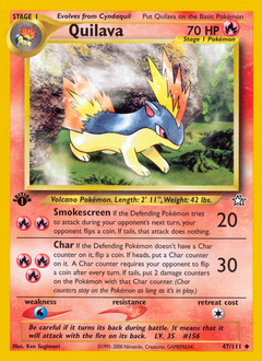 Quilava, Neo Genesis #47, Pokémon TCG card
