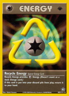 Recycle Energy, Neo Genesis #105, Pokémon TCG card
