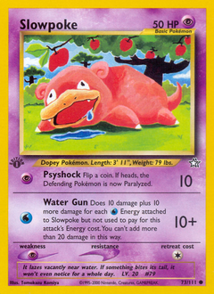 Slowpoke, Neo Genesis #73, Pokémon TCG card