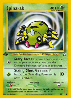 Spinarak, Neo Genesis #75, Pokémon TCG card