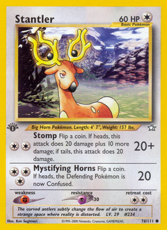 Stantler, Neo Genesis #76, Pokémon TCG card