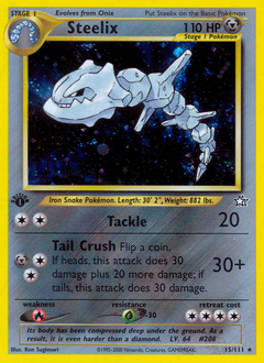 Steelix, Neo Genesis #15, Pokémon TCG card