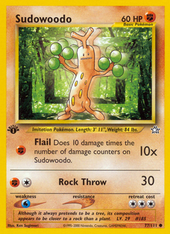 Sudowoodo, Neo Genesis #77, Pokémon TCG card